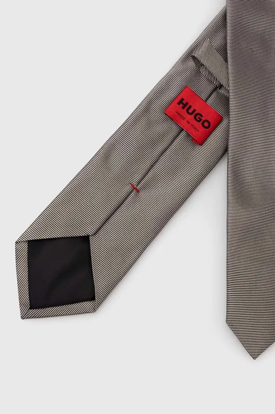 HUGO cravatta in seta grigio