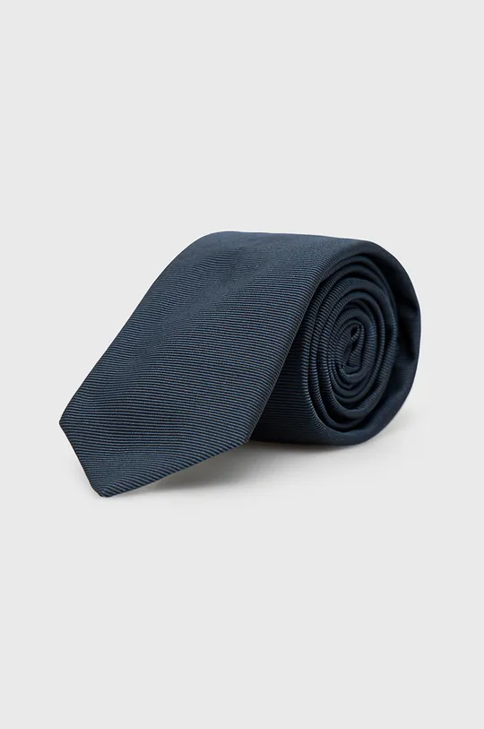 sötétkék HUGO selyen nyakkendő Férfi