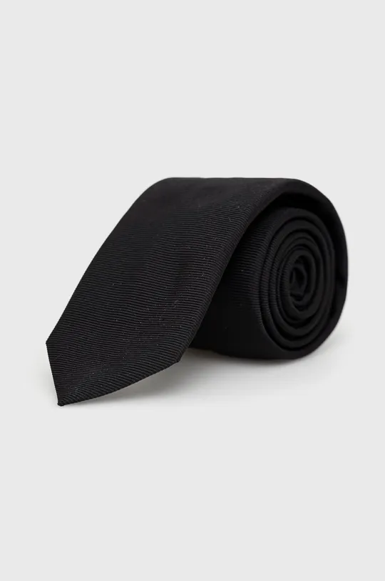 črna Svilena kravata HUGO Moški