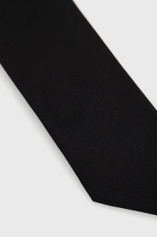 HUGO selyen nyakkendő fekete