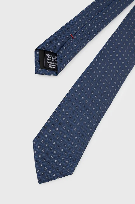 HUGO krawat jedwabny 50468210 niebieski