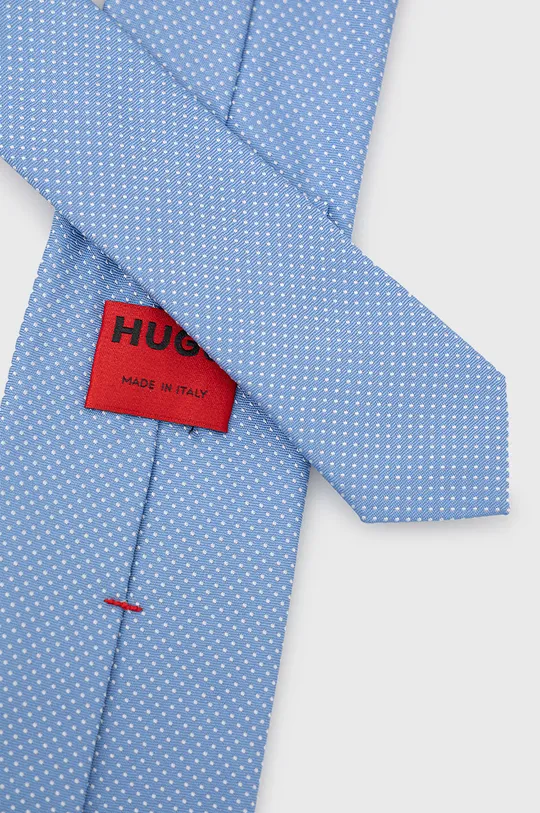 HUGO krawat jedwabny 50468420 niebieski