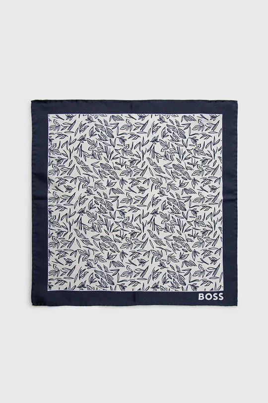 Карманный платок из шелка BOSS тёмно-синий