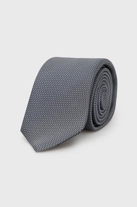 sivá Hodvábna kravata Boss Pánsky