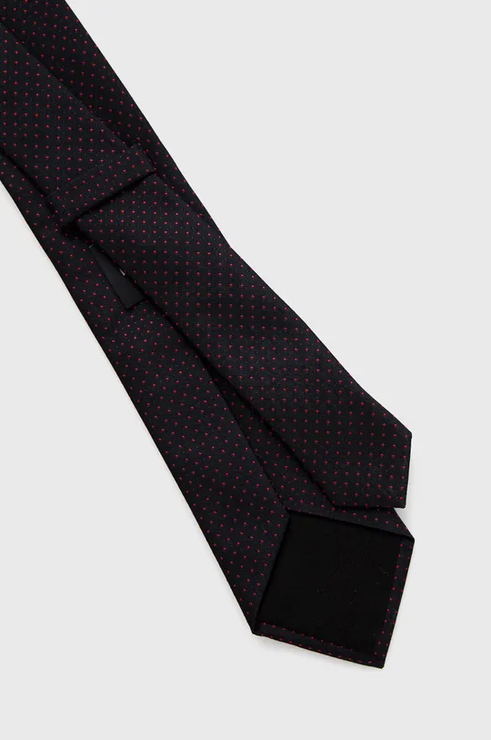 Краватка з домішкою шовку Boss чорний