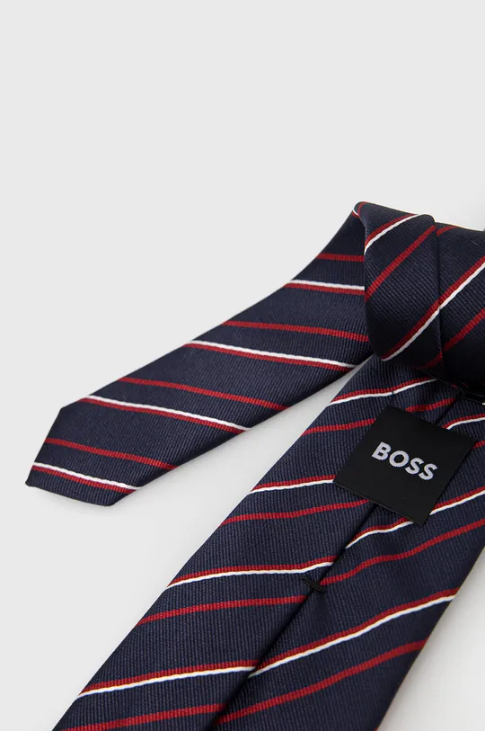 Шовковий галстук Boss темно-синій
