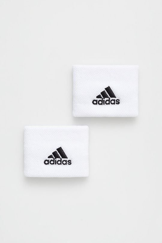 biały adidas opaski na nadgarstek (2-pack) Unisex
