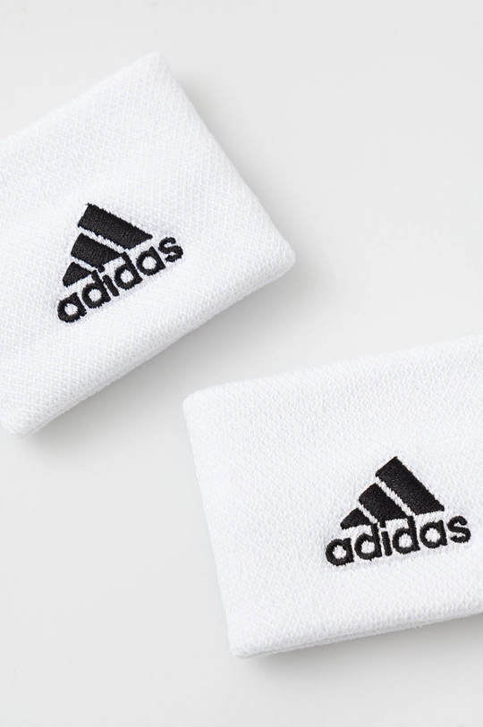 adidas opaski na nadgarstek (2-pack) biały