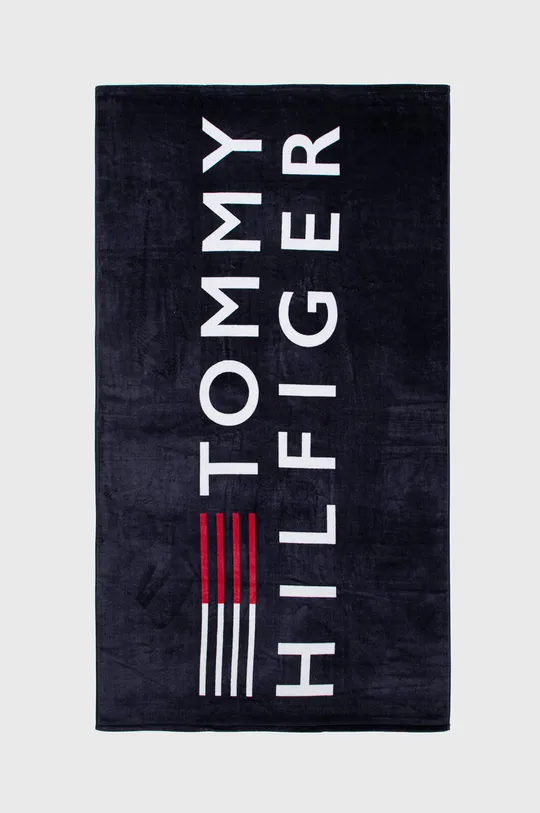 granatowy Tommy Hilfiger ręcznik bawełniany Unisex