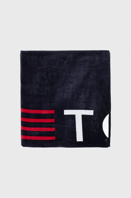 Βαμβακερή πετσέτα Tommy Hilfiger σκούρο μπλε