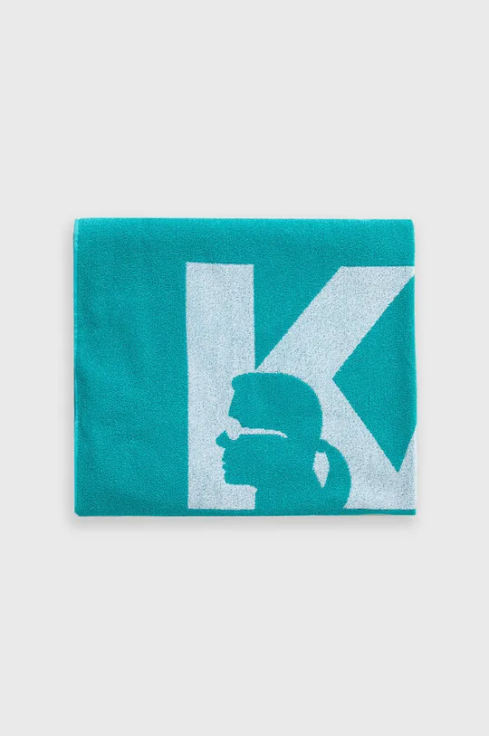 Βαμβακερή πετσέτα Karl Lagerfeld τιρκουάζ