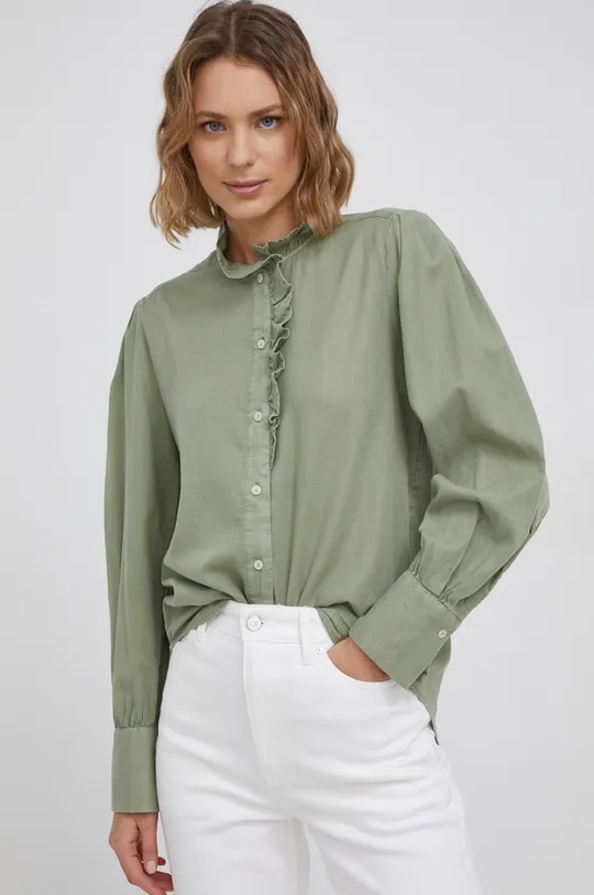 πράσινο Βαμβακερό πουκάμισο Marc O'Polo Γυναικεία