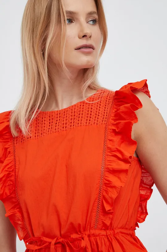 narančasta Pamučna majica Vero Moda Ženski
