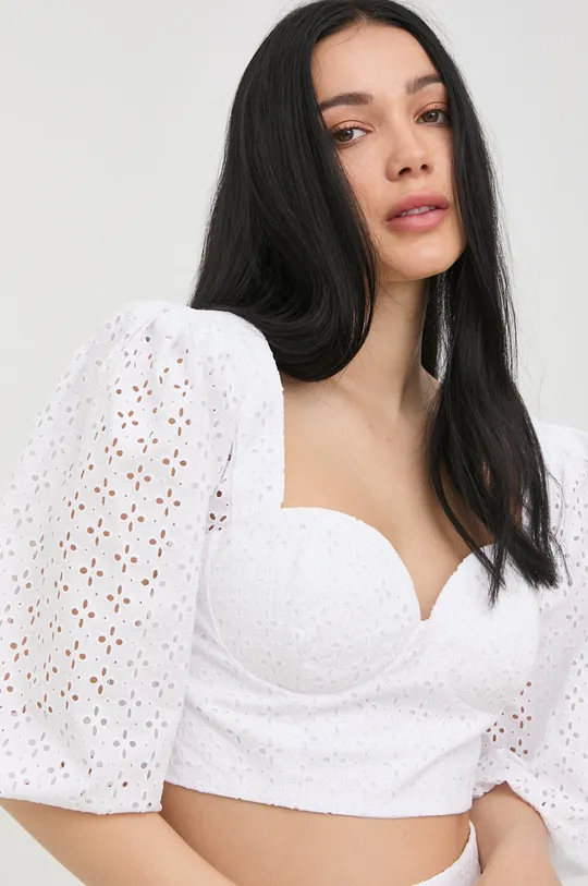 λευκό Βαμβακερή μπλούζα Marciano Guess Γυναικεία