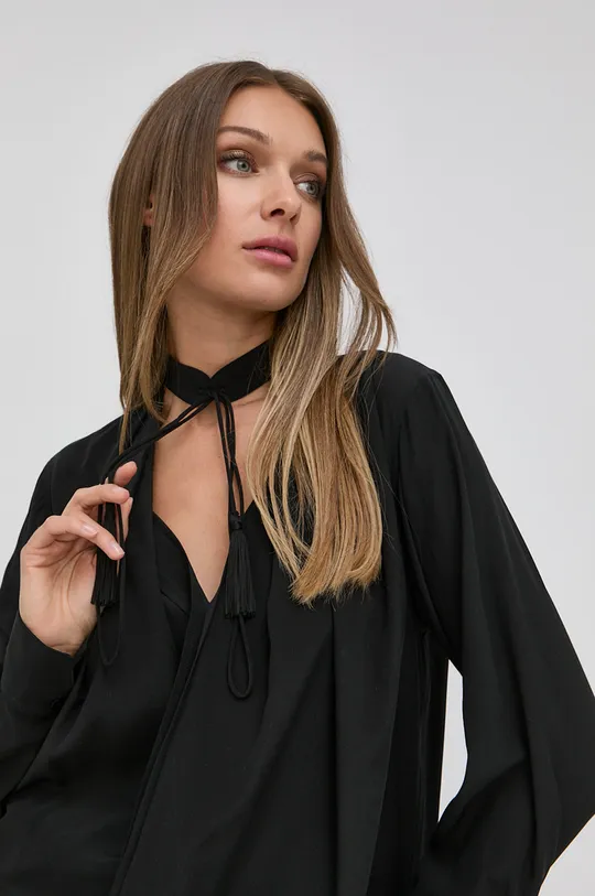 μαύρο Μεταξωτό πουκάμισο Victoria Beckham