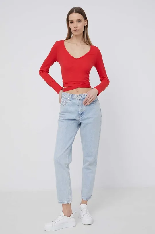 Tričko s dlhým rukávom Pepe Jeans Catherine červená