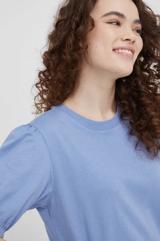 μωβ Βαμβακερό μπλουζάκι Sisley