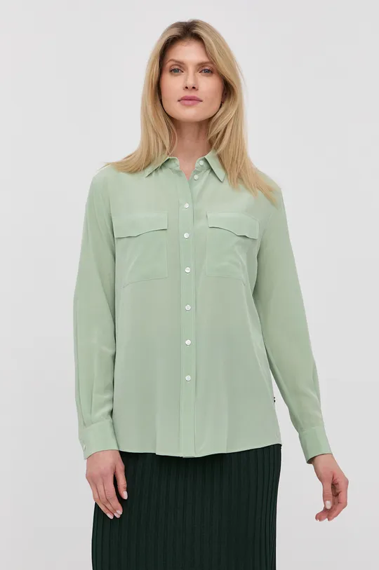 πράσινο Μεταξωτό πουκάμισο BOSS Γυναικεία