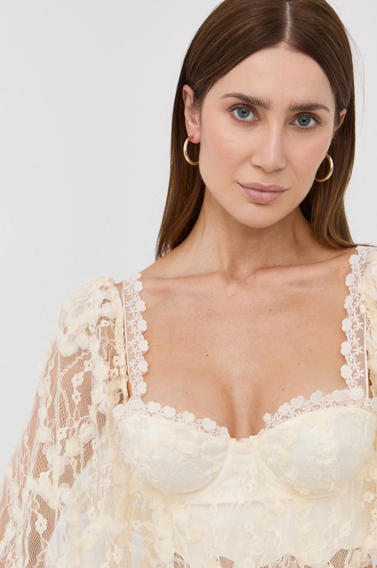 beżowy For Love & Lemons bluzka