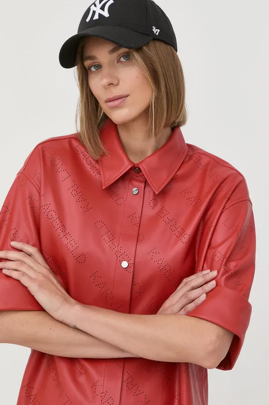 czerwony Karl Lagerfeld koszula 221W1610