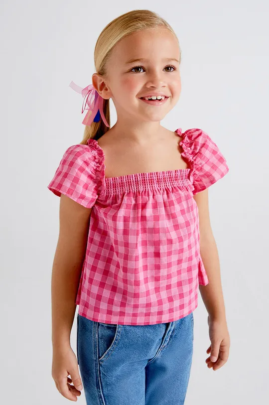 μωβ Παιδική βαμβακερή μπλούζα Mayoral Για κορίτσια