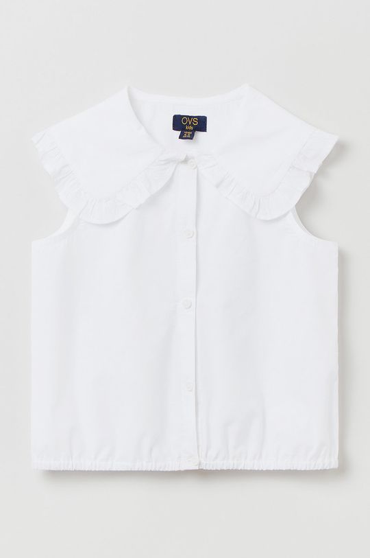 alb OVS bluza de bumbac pentru copii De fete