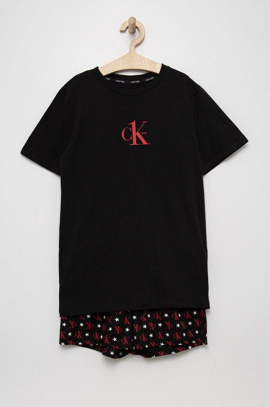 černá Dětské bavlněné pyžamo Calvin Klein Underwear Chlapecký