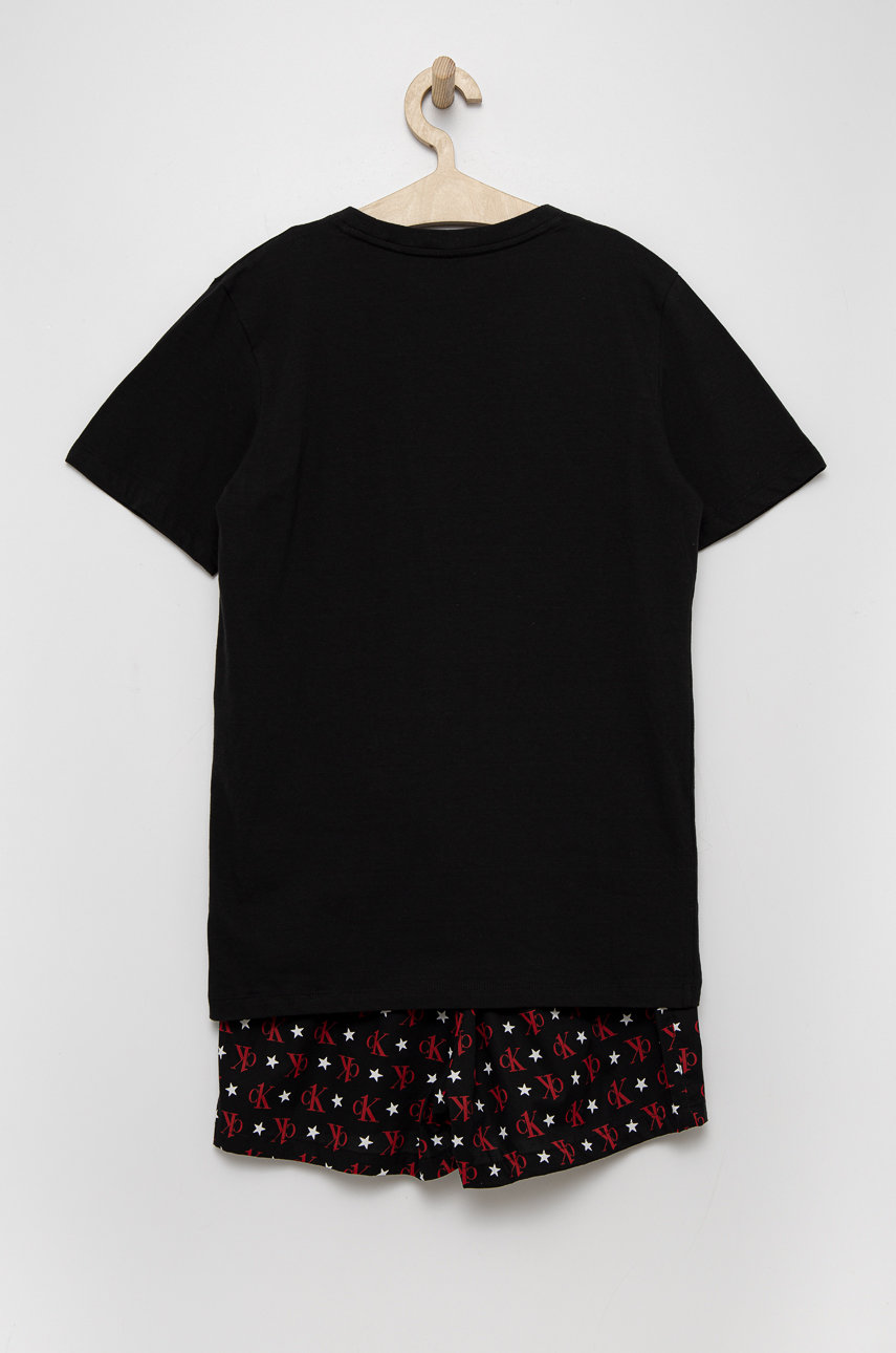 Dětské bavlněné pyžamo Calvin Klein Underwear černá