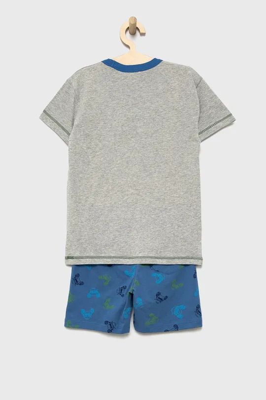 Dječja pamučna pidžama United Colors of Benetton siva