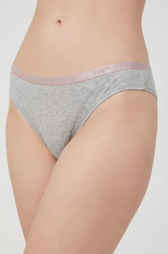 szary Emporio Armani Underwear stringi (2-pack) 163337.2R223 Damski