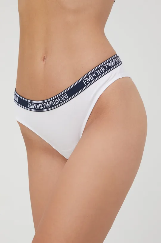 Brazílske nohavičky Emporio Armani Underwear (2-pak) biela