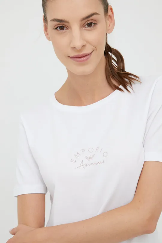 Νυχτερινή μπλούζα Emporio Armani Underwear λευκό