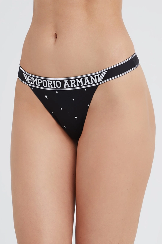 μαύρο Στρινγκ Emporio Armani Underwear Γυναικεία