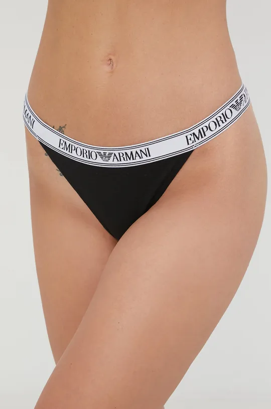 μαύρο Στρινγκ Emporio Armani Underwear (2-pack) Γυναικεία