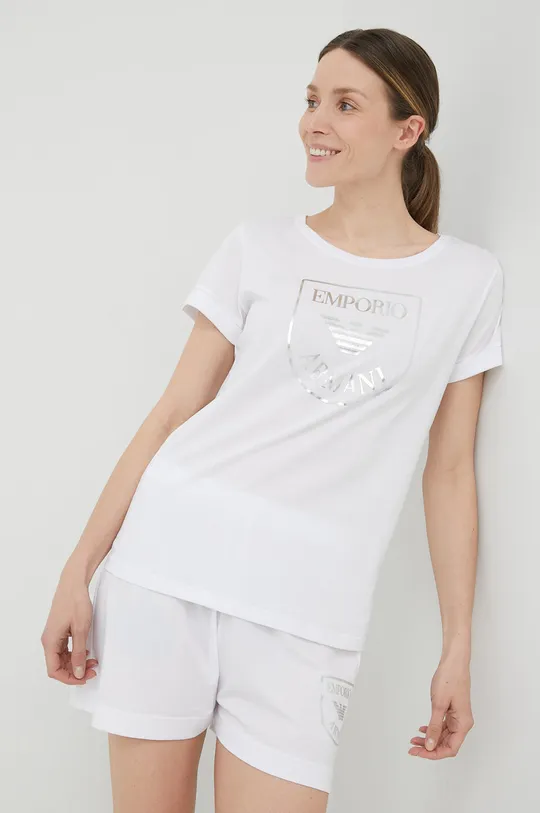 bijela Pamučna pidžama Emporio Armani Underwear Ženski