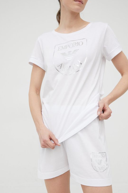 bílá Bavlněné pyžamo Emporio Armani Underwear