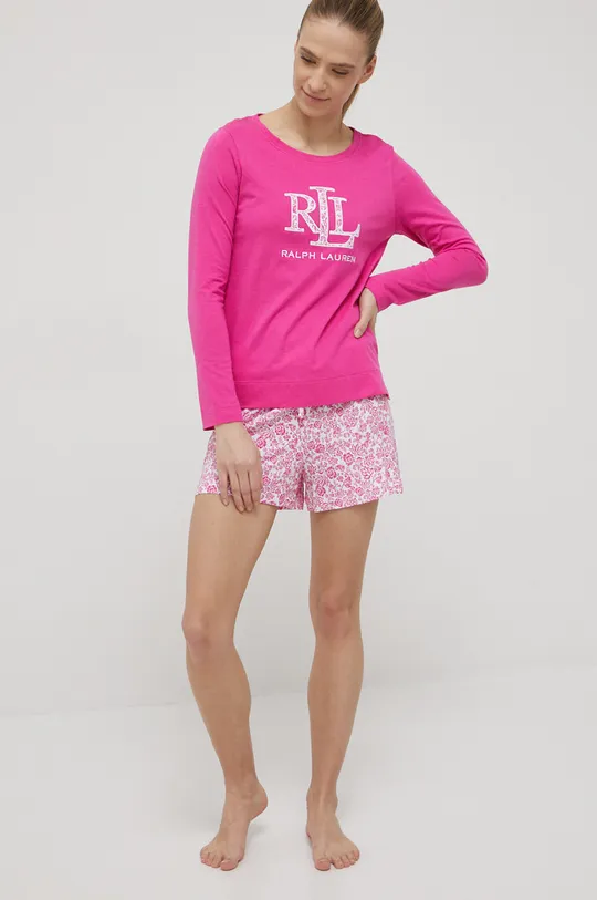 różowy Lauren Ralph Lauren komplet piżamowy ILN72156 Damski