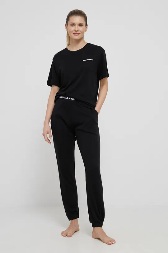 czarny Karl Lagerfeld piżama 220W2181 Damski
