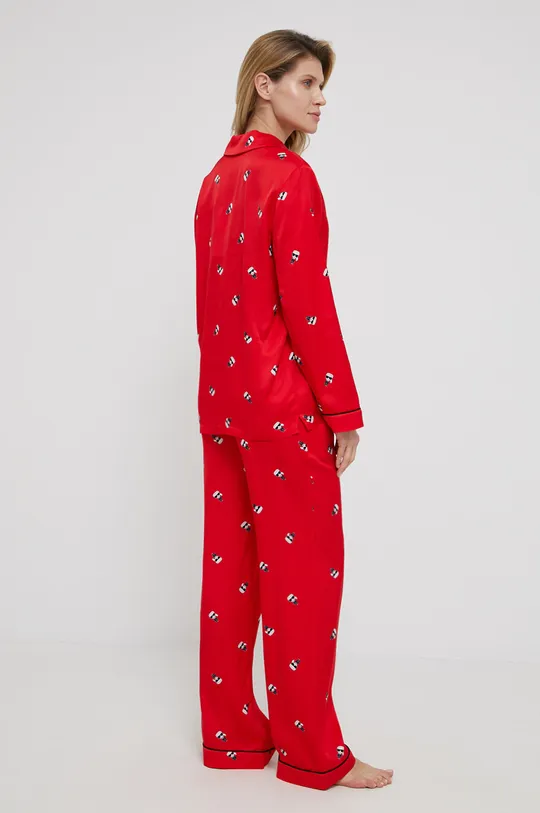Πιτζάμες με μάσκα ύπνου ματιών Karl Lagerfeld κόκκινο