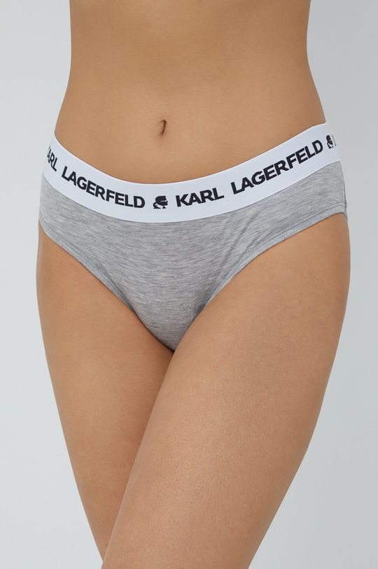 světle šedá Kalhotky Karl Lagerfeld (2-pack) Dámský