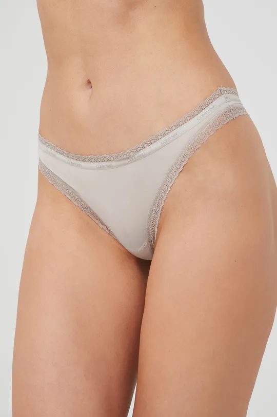 Calvin Klein Underwear stringi (3-pack) beżowy