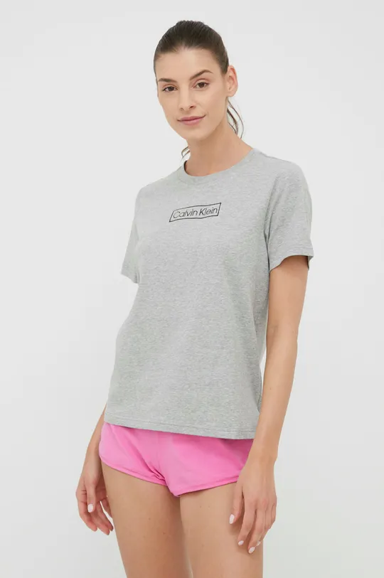 γκρί Μπλουζάκι πιτζάμας Calvin Klein Underwear Γυναικεία