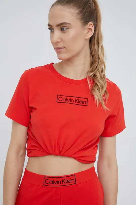 červená Pyžamové tričko Calvin Klein Underwear Dámsky