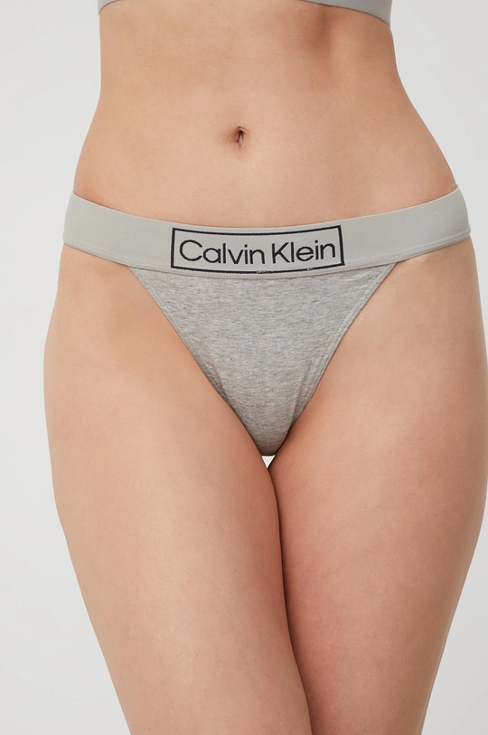 сірий Стринги Calvin Klein Underwear Жіночий