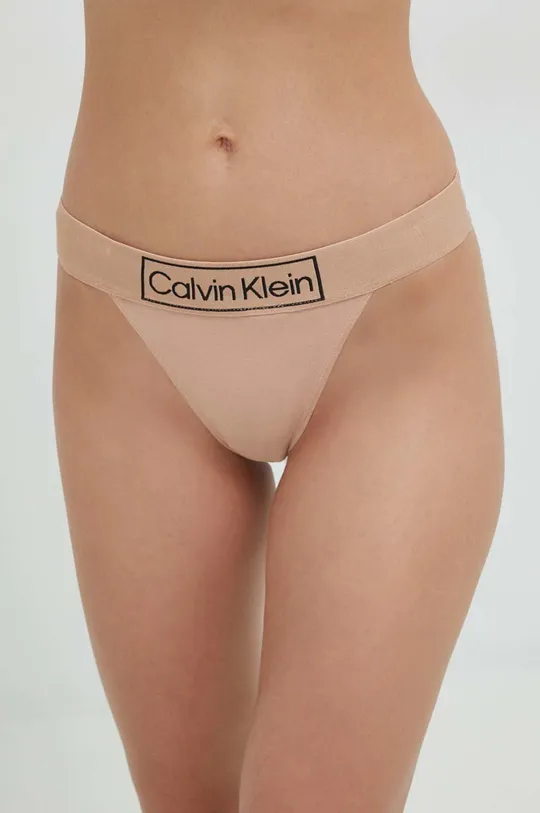 béžová Tangá Calvin Klein Underwear