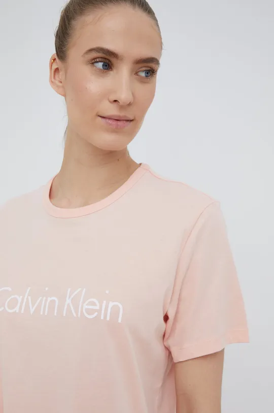 oranžová Bavlnené pyžamové tričko Calvin Klein Underwear