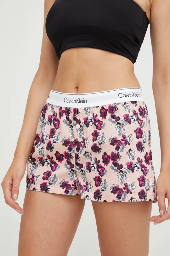 μωβ Βαμβακερή πιτζάμα σορτς Calvin Klein Underwear Γυναικεία