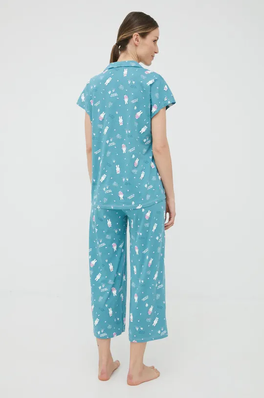 women'secret piżama bawełniana RIVIERA niebieski