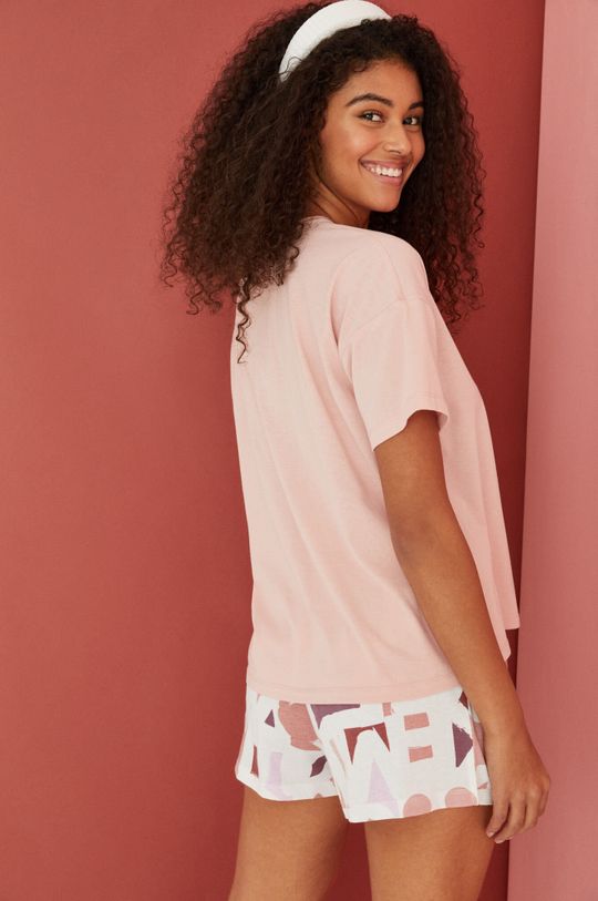 różowy women'secret piżama Happy Attitude