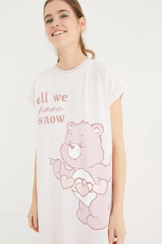 różowy women'secret koszula piżamowa Care Bears Damski